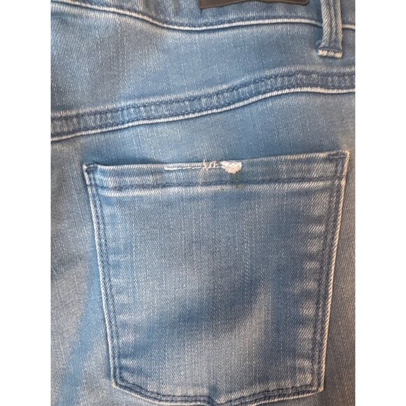 2/$30 High-Rise Light Wash Cropped Denim Jeans Straight Leg Frayed Hem - Picture 15 of 16